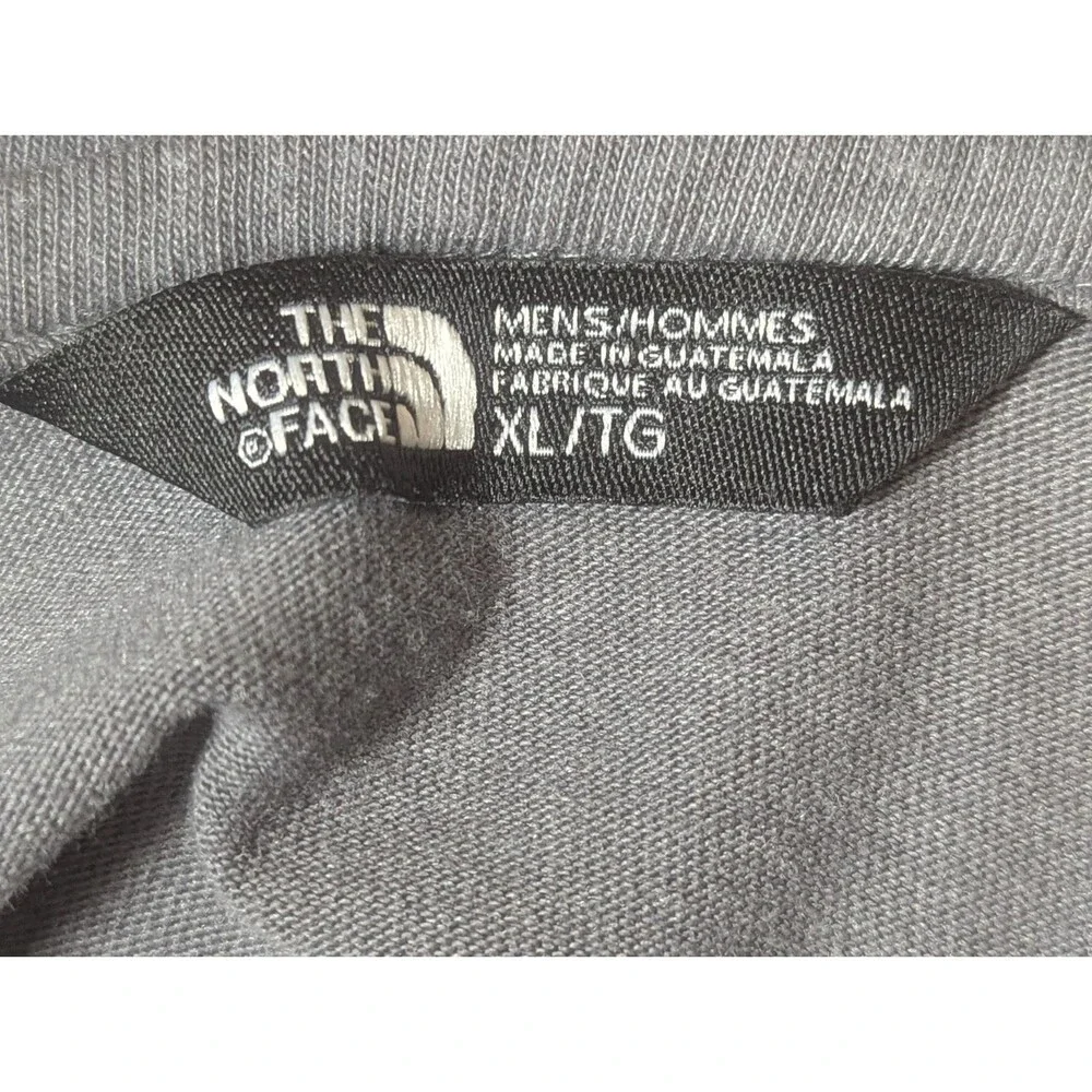 The North Face Men's XL Hoodie Henley 3 Snap Pullover Gray Cotton Blend F18